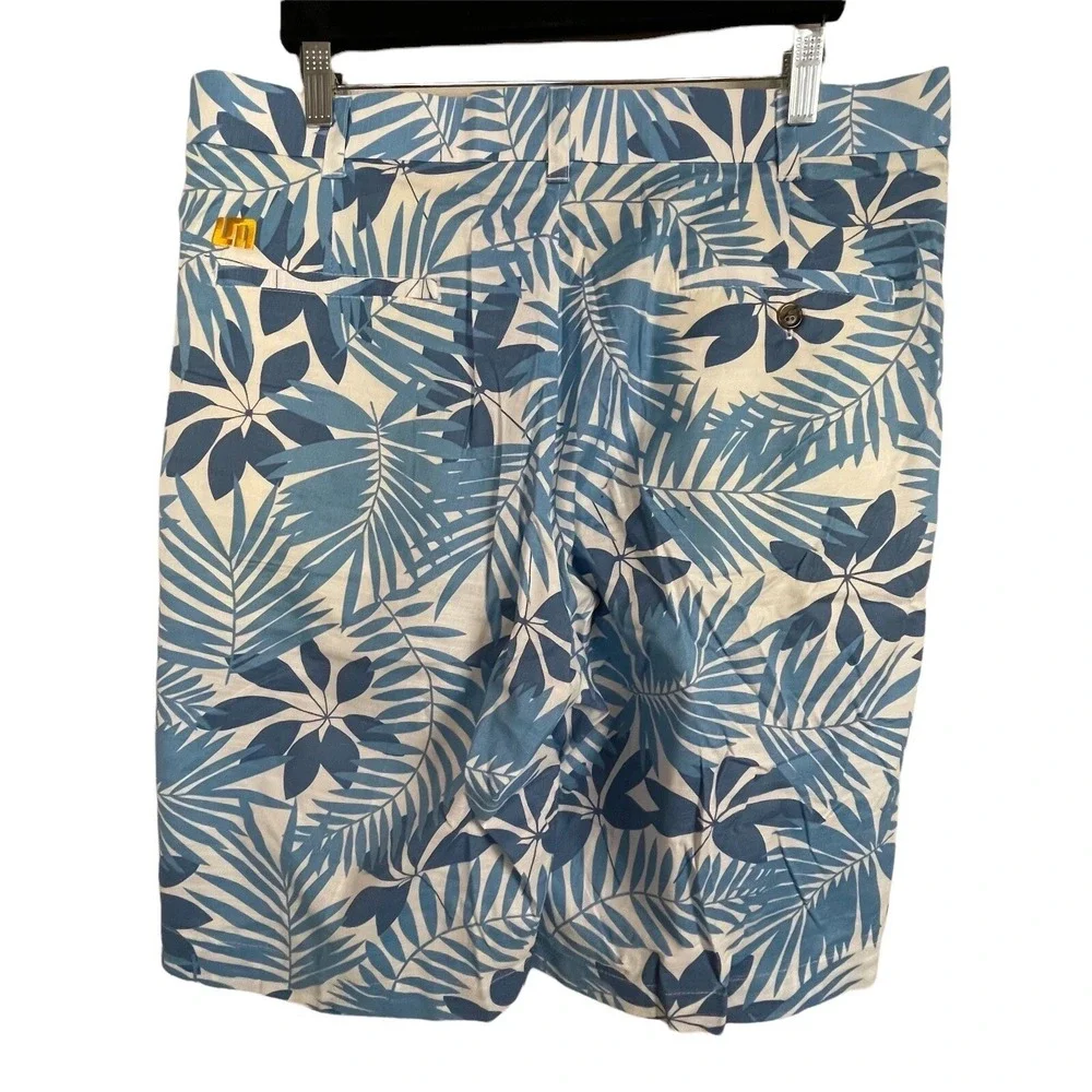 Loudmouth Golf Shorts Men's size 38 Blue‎ White Floral Resort Country Club